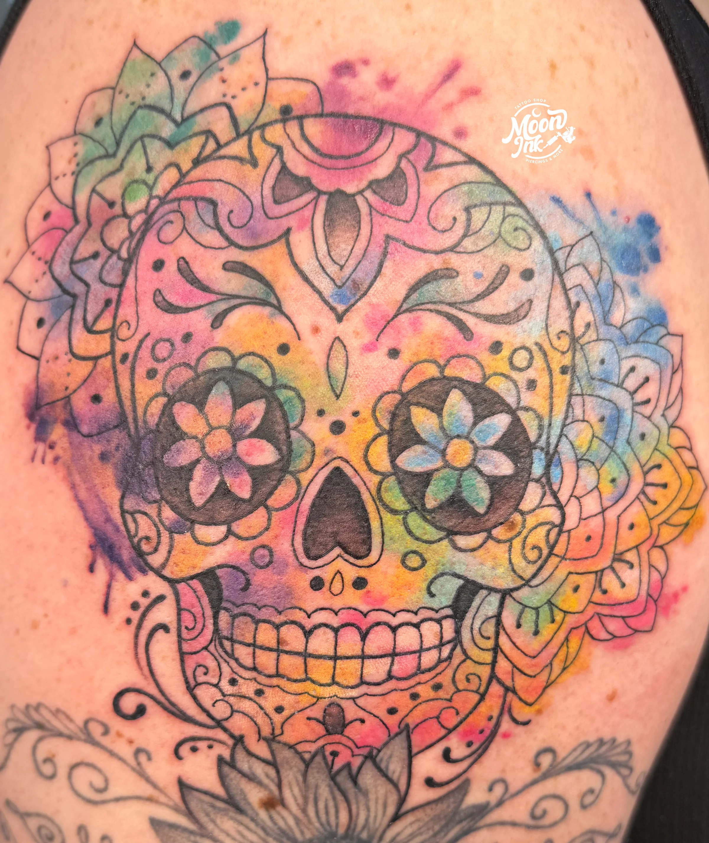 Watercolor tattoo artwork